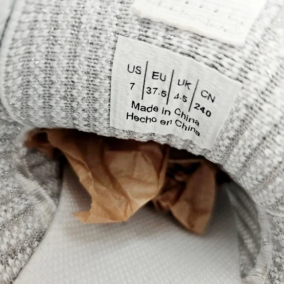 Gap Gapfit Knit Athletic Shoe Sneaker White Stretch Athleisure Lounge Work 7 New - Picture 11 of 16